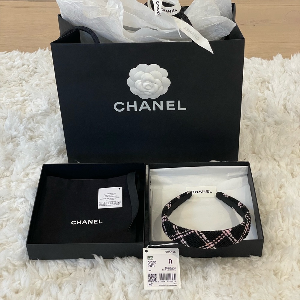 NWT CHANEL 2024 Tweed CC Headband - Picture 10 of 10